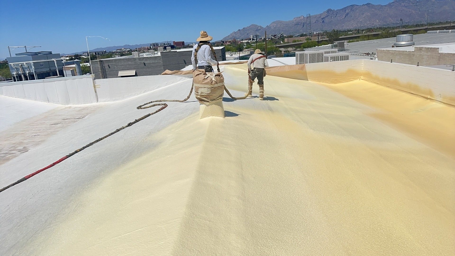 Commercial Foam work by KY-KO Roofing in the Phoenix Valley