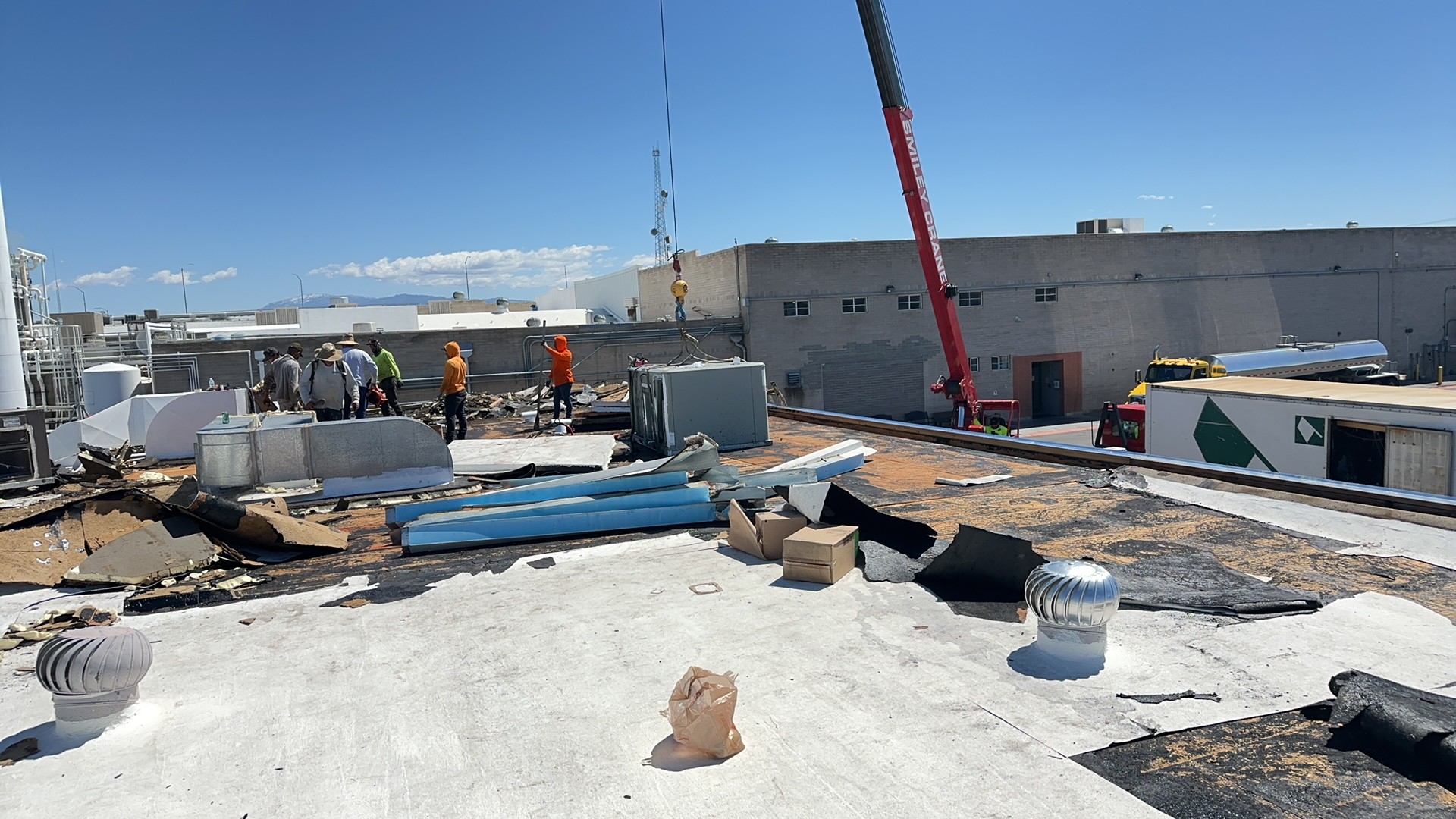 Commercial tear-off and crane work in Deer Valley, Phoenix 85027