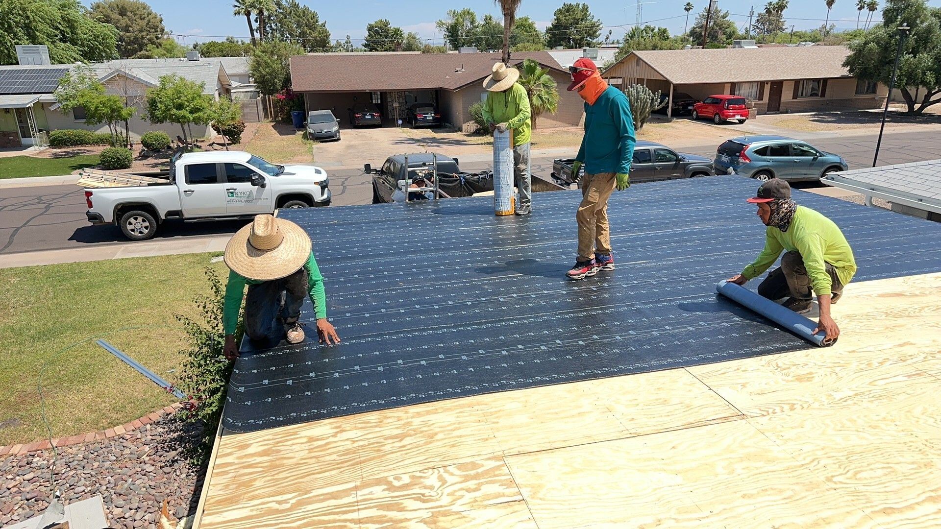 Flat roof section on a Phoenix-area building after a KY-KO recoat
