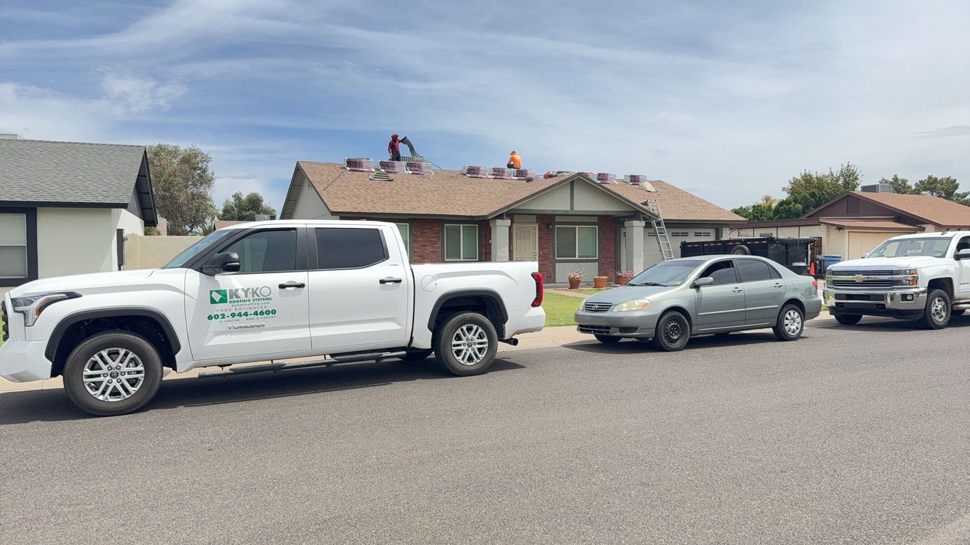 Finished roof after a completed KY-KO Roofing job