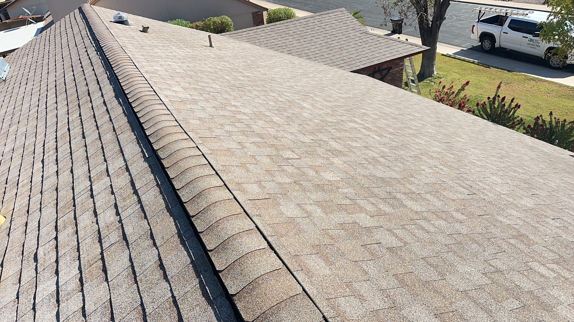 Finished roof after a completed KY-KO Roofing job