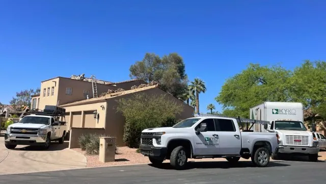 Tile roof on a home in Chandler, Arizona — inspected by KY-KO Roofing before monsoon season
