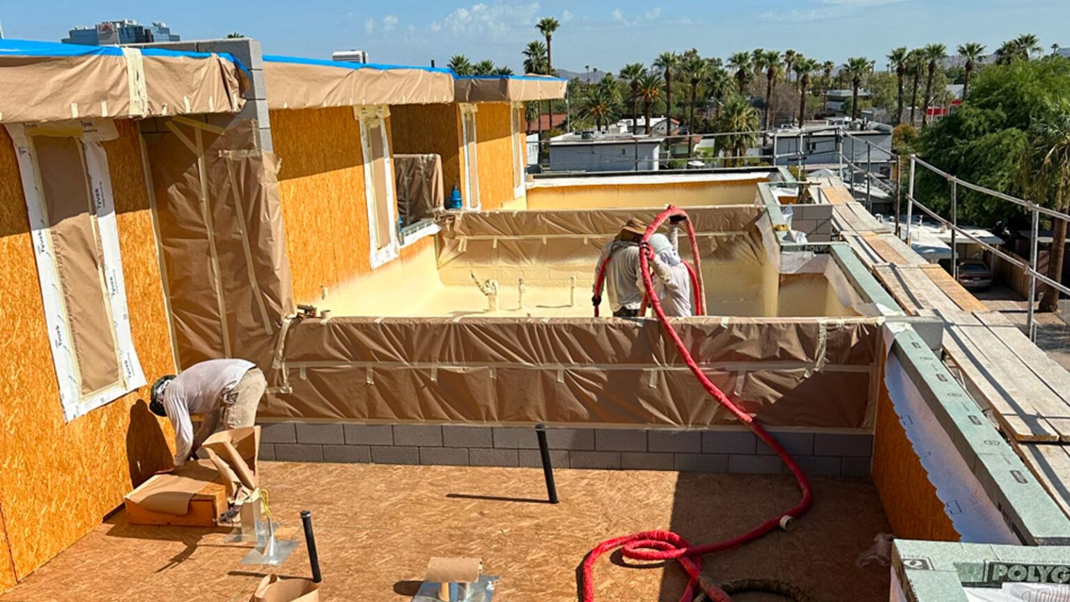 What's the best time to recoat spray foam roofing?